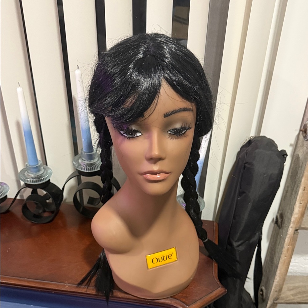 Wednesday Black Braided Wig - 1 Available  - 5 for sale with Wednesday dress